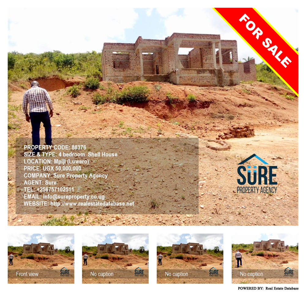 4 bedroom Shell House  for sale in Mpiji Luweero Uganda, code: 88376