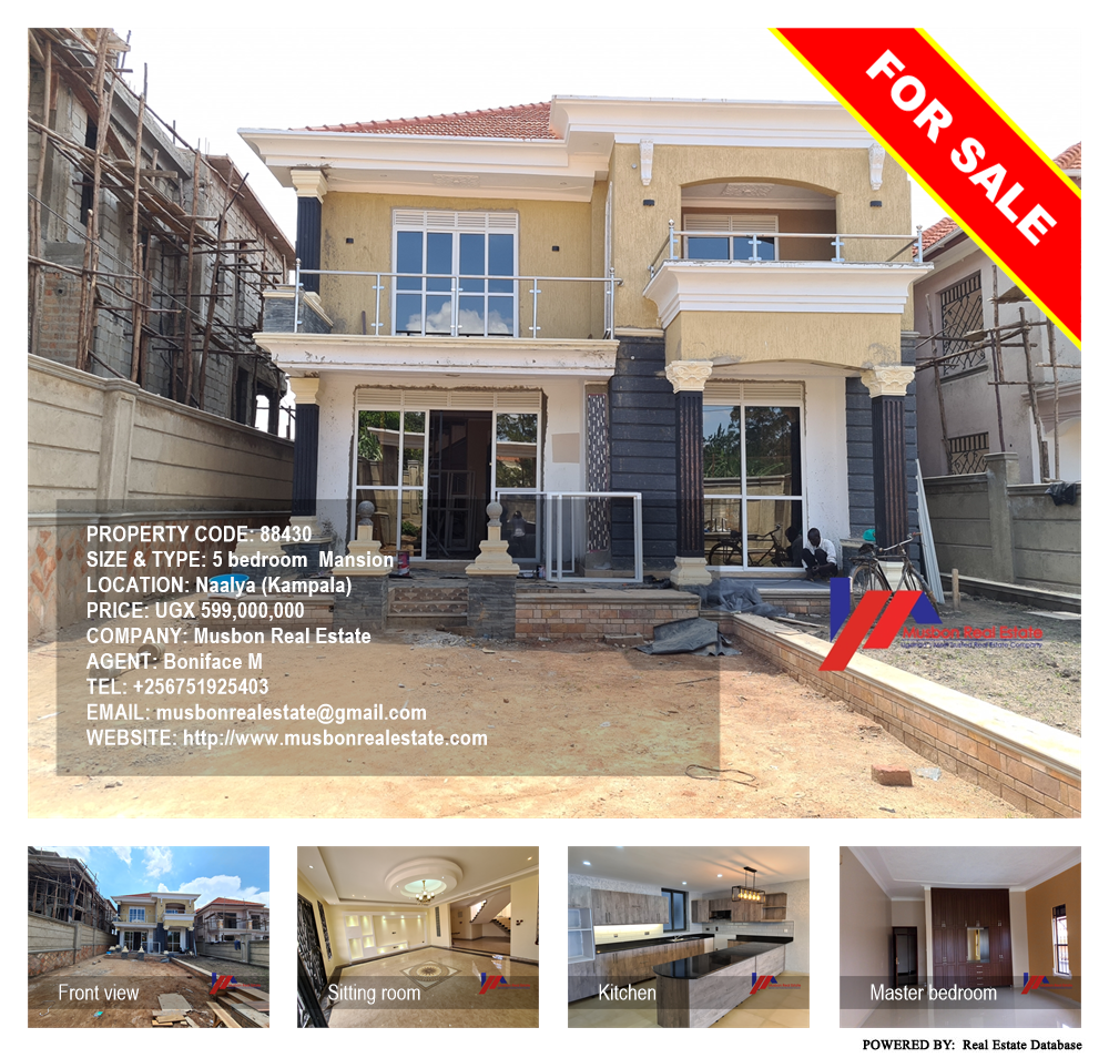 5 bedroom Mansion  for sale in Naalya Kampala Uganda, code: 88430