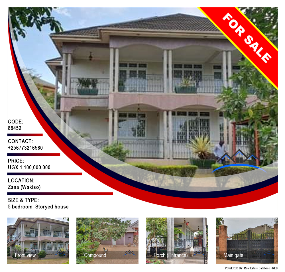 5 bedroom Storeyed house  for sale in Zana Wakiso Uganda, code: 88452