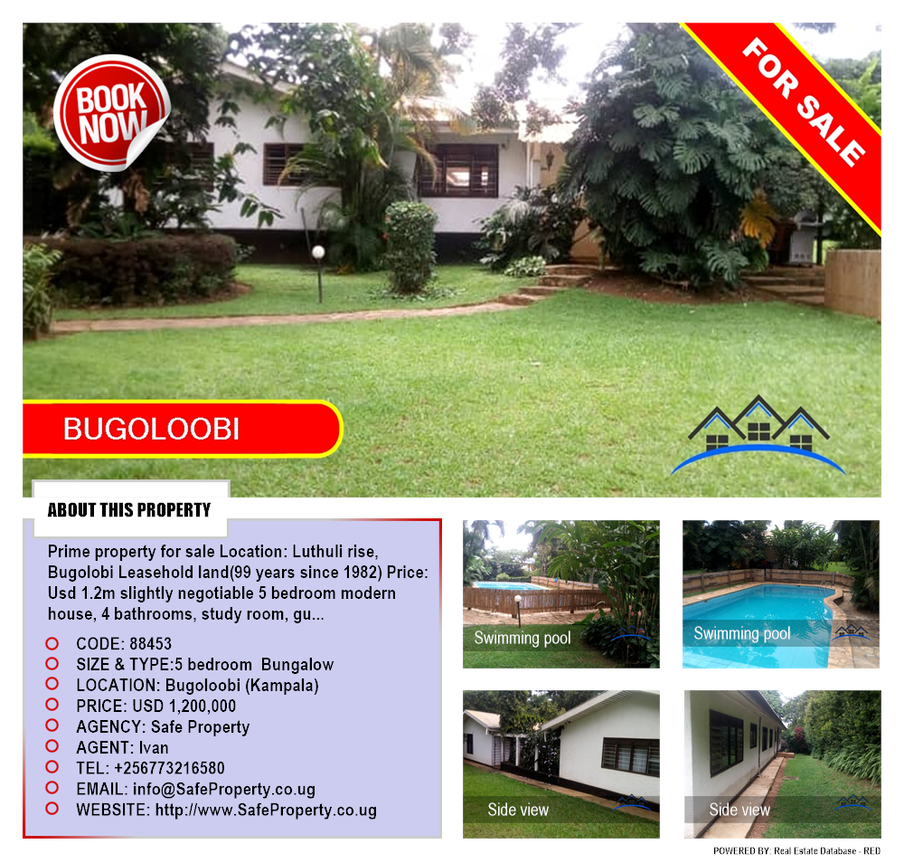 5 bedroom Bungalow  for sale in Bugoloobi Kampala Uganda, code: 88453