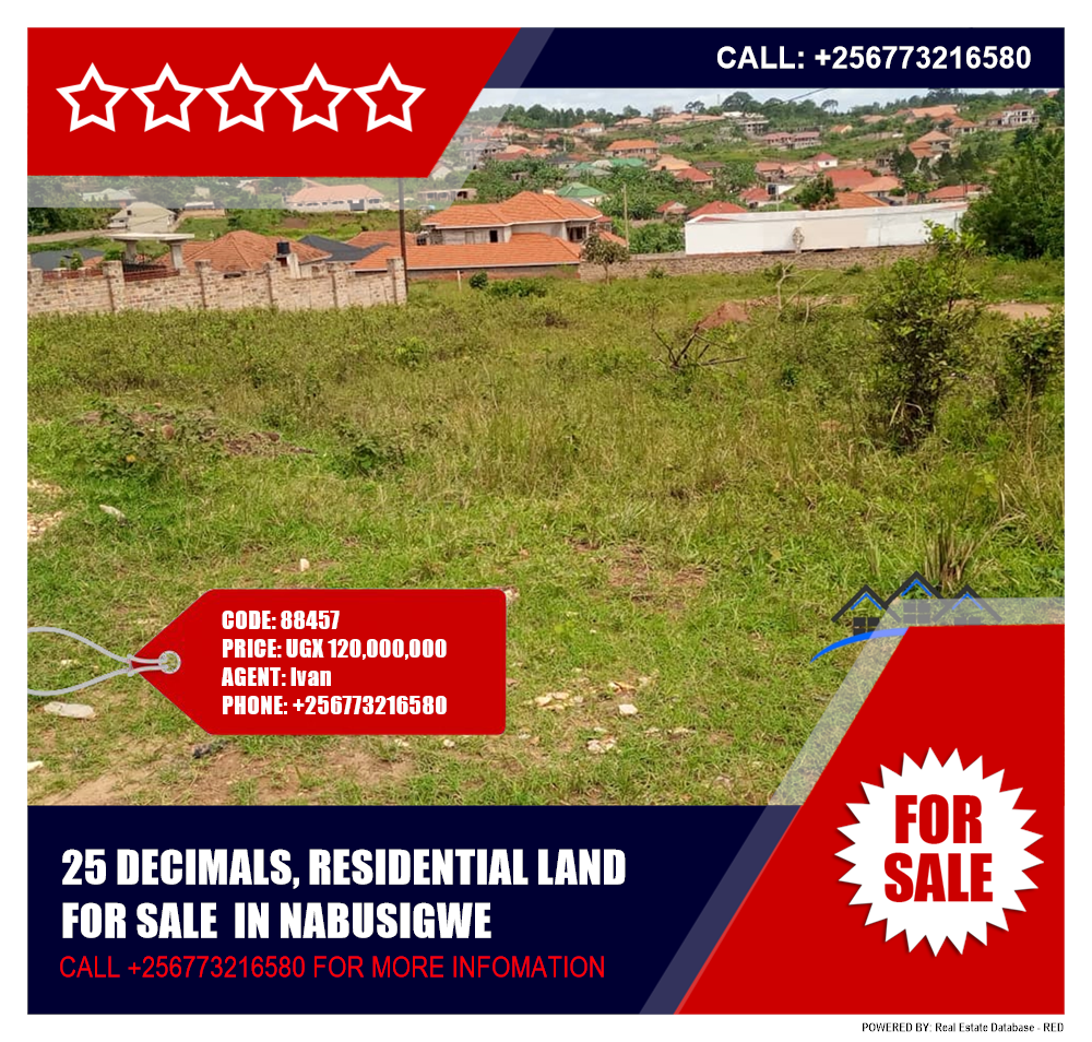 Residential Land  for sale in Nabusigwe Wakiso Uganda, code: 88457