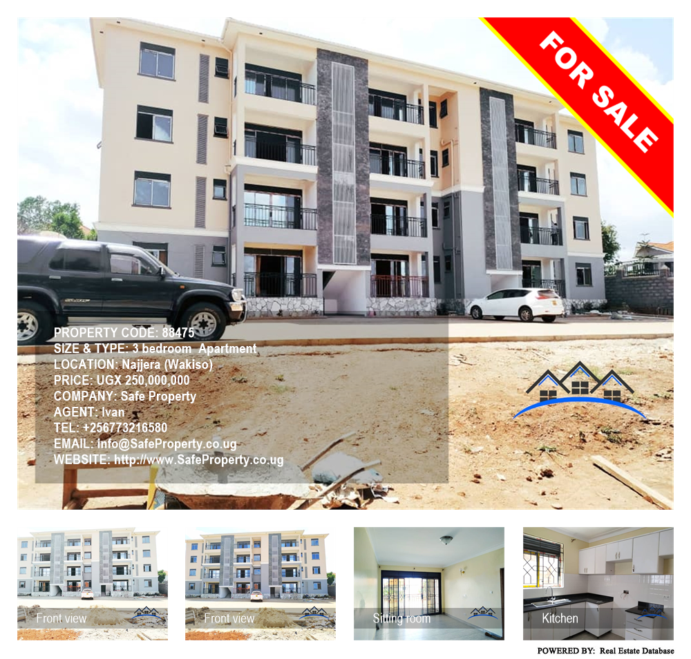 3 bedroom Apartment  for sale in Najjera Wakiso Uganda, code: 88475