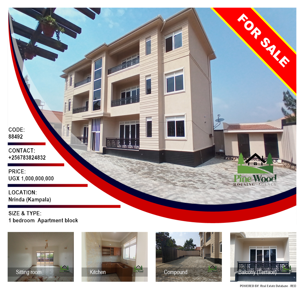 1 bedroom Apartment block  for sale in Ntinda Kampala Uganda, code: 88492