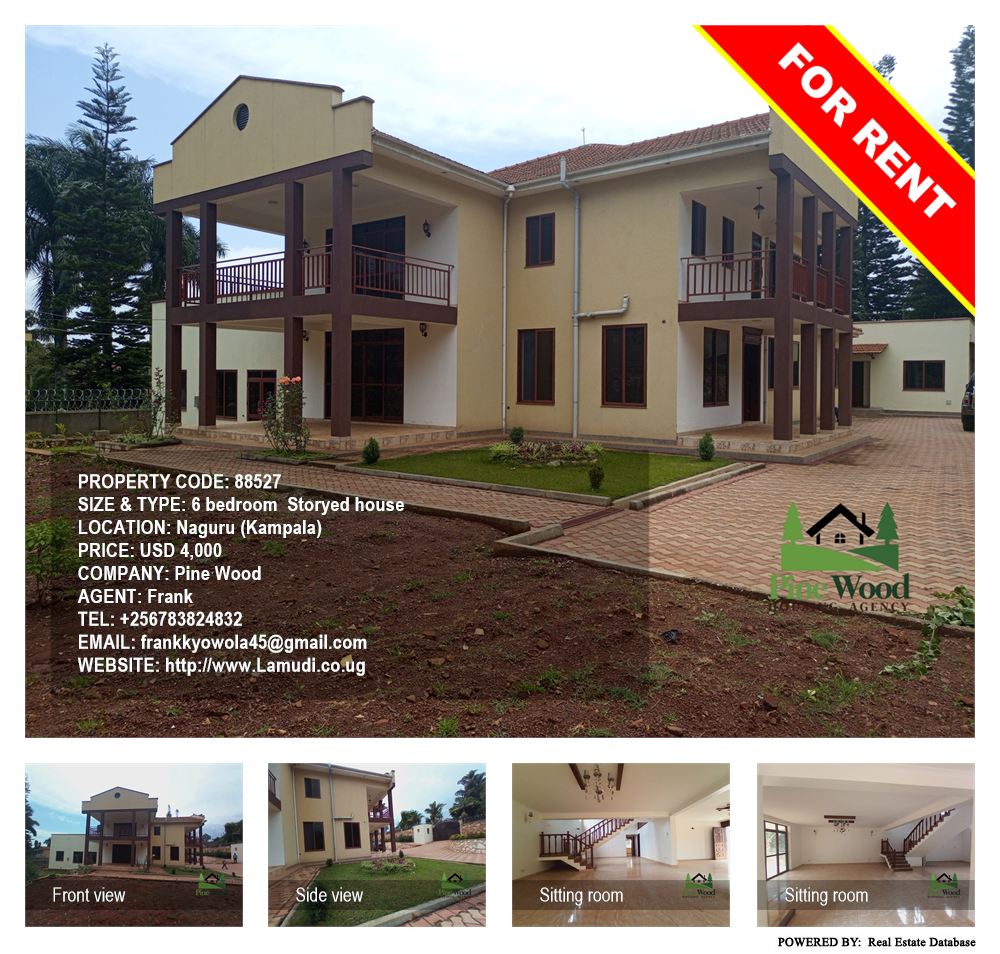 6 bedroom Storeyed house  for rent in Naguru Kampala Uganda, code: 88527