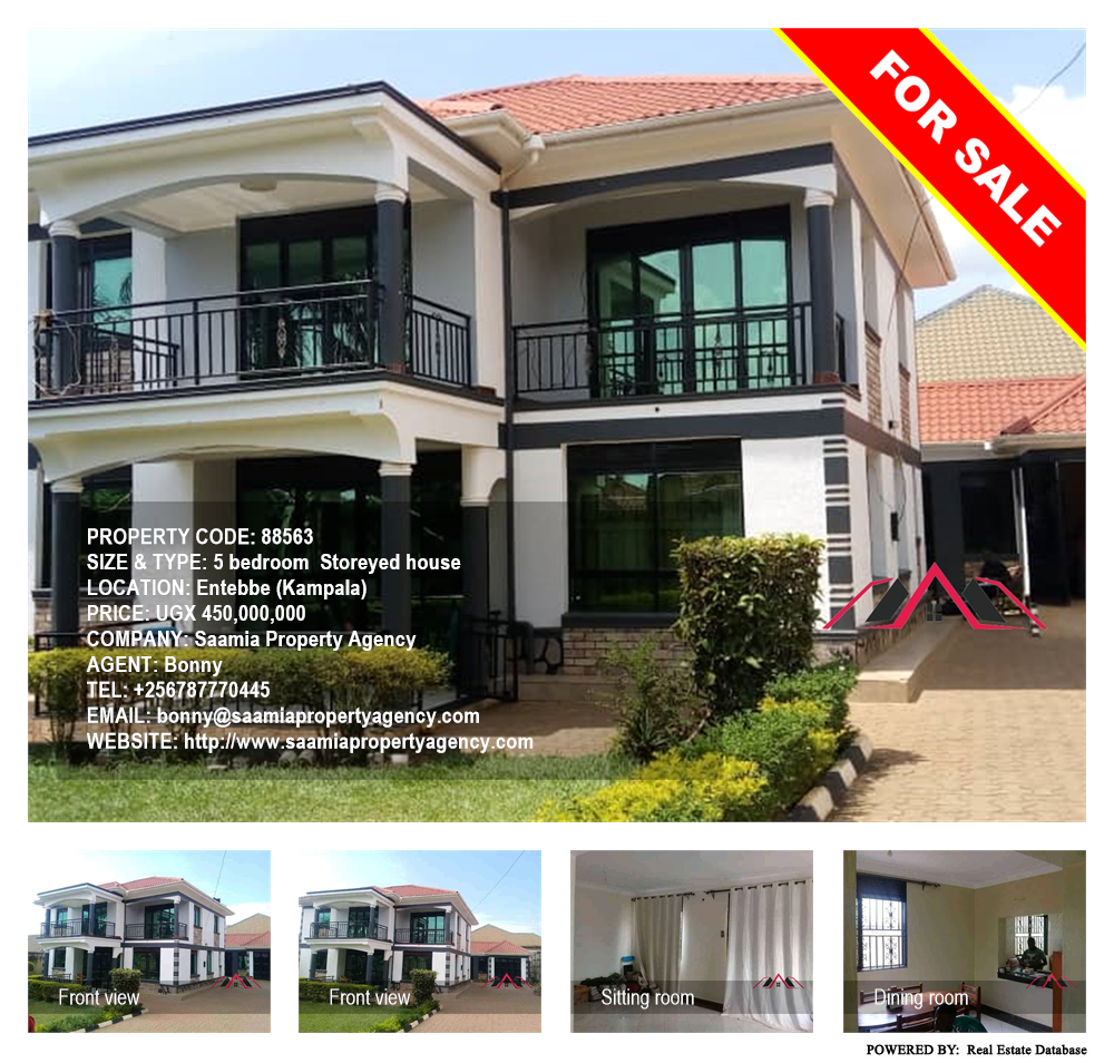 5 bedroom Storeyed house  for sale in Entebbe Kampala Uganda, code: 88563