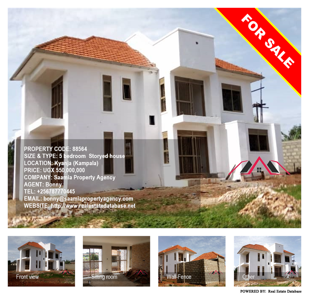 5 bedroom Storeyed house  for sale in Kyanja Kampala Uganda, code: 88564