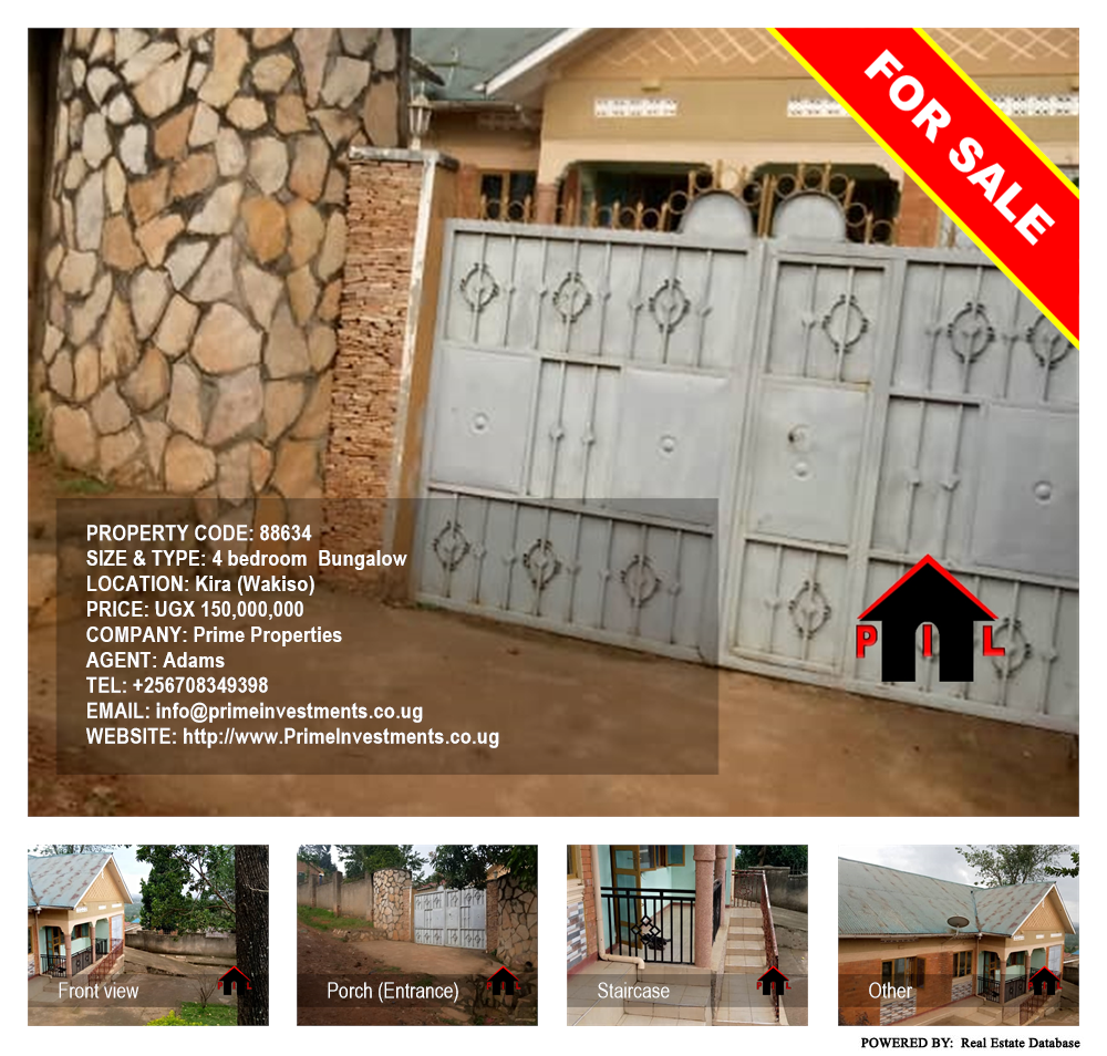4 bedroom Bungalow  for sale in Kira Wakiso Uganda, code: 88634