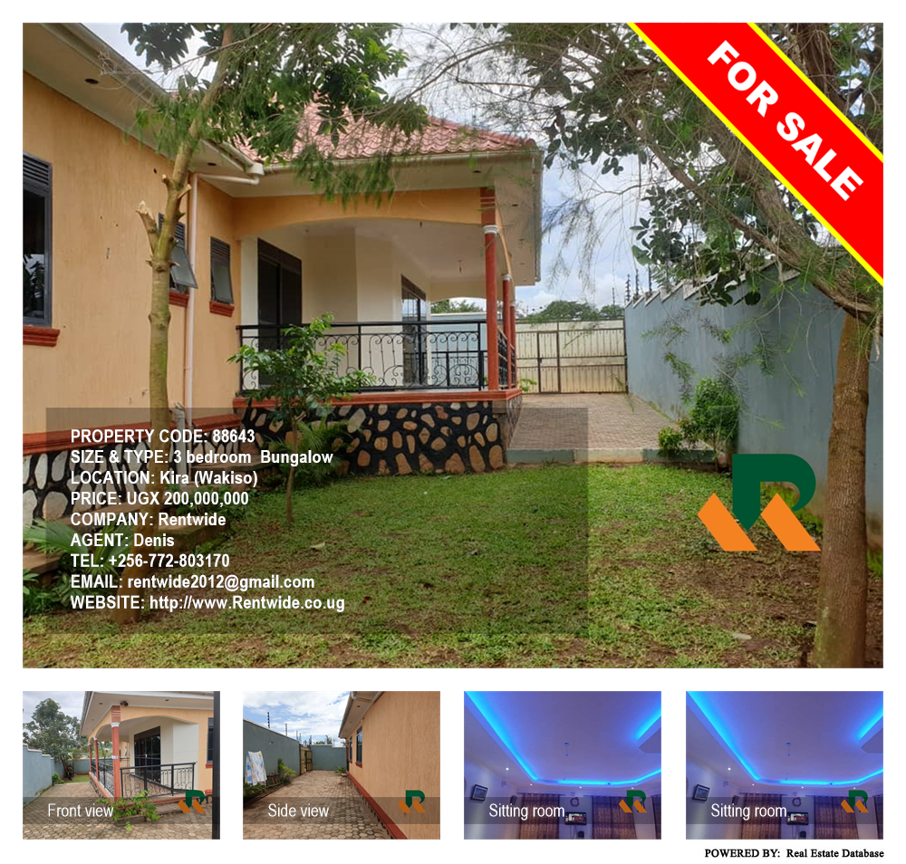 3 bedroom Bungalow  for sale in Kira Wakiso Uganda, code: 88643