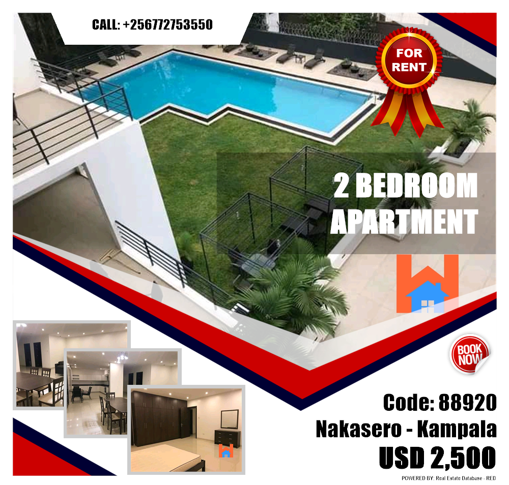 2 bedroom Apartment  for rent in Nakasero Kampala Uganda, code: 88920