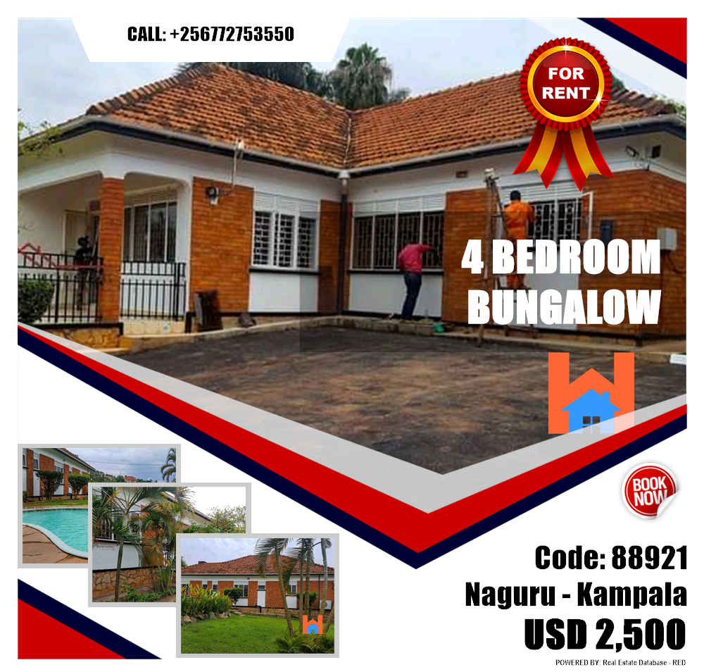 4 bedroom Bungalow  for rent in Naguru Kampala Uganda, code: 88921