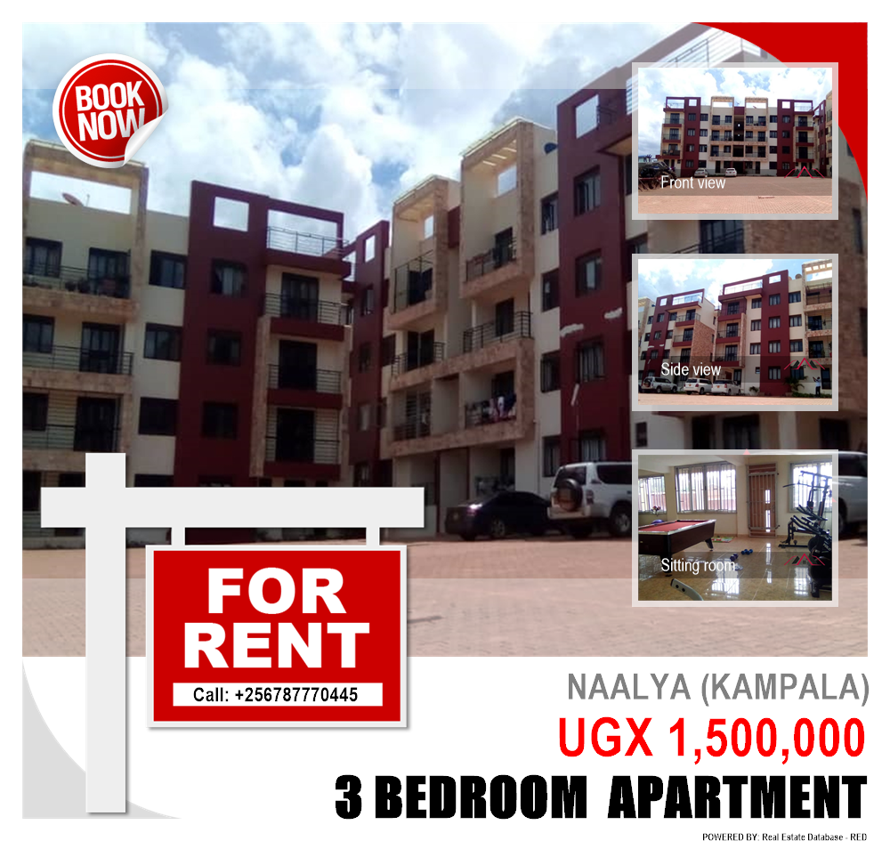 3 bedroom Apartment  for rent in Naalya Kampala Uganda, code: 88947