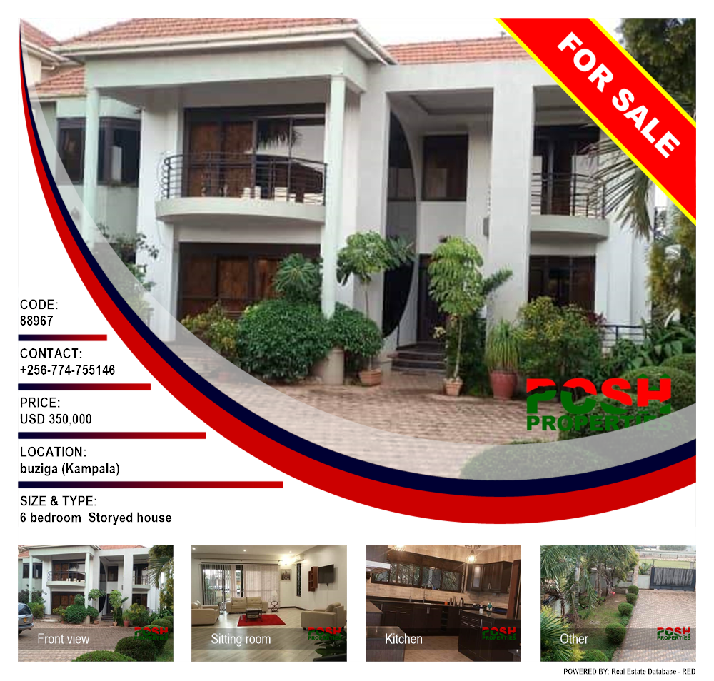 6 bedroom Storeyed house  for sale in Buziga Kampala Uganda, code: 88967