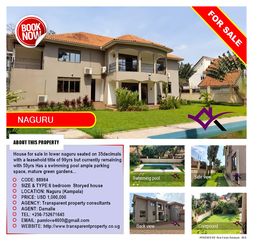 6 bedroom Storeyed house  for sale in Naguru Kampala Uganda, code: 88984