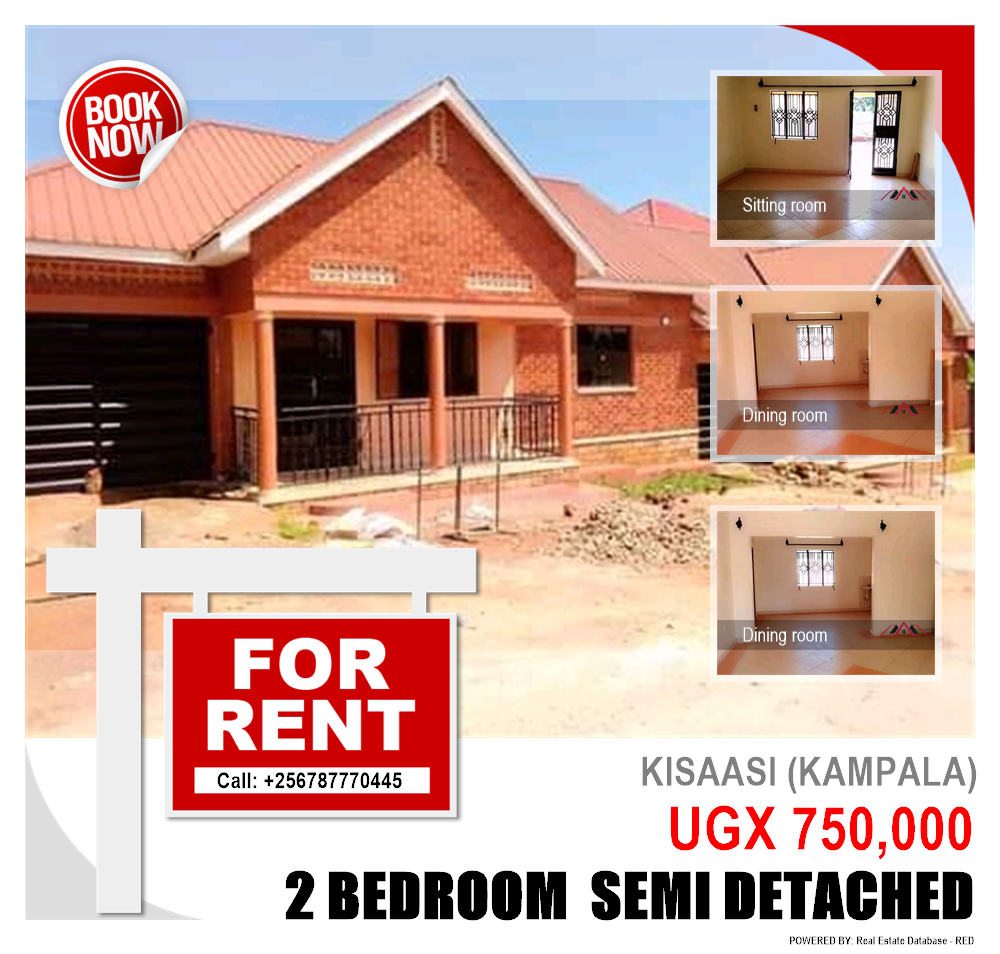2 bedroom Semi Detached  for rent in Kisaasi Kampala Uganda, code: 88993