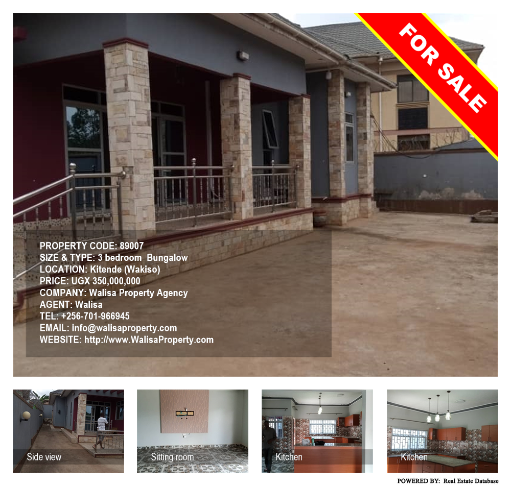 3 bedroom Bungalow  for sale in Kitende Wakiso Uganda, code: 89007