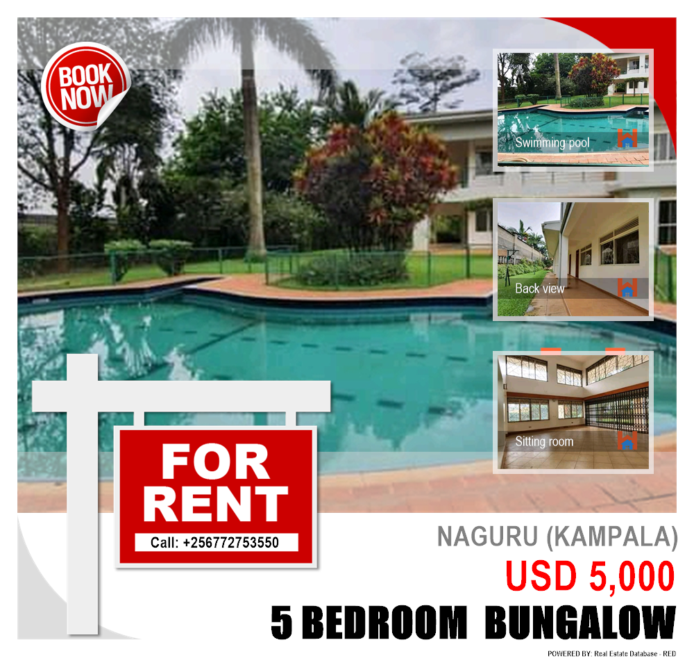5 bedroom Bungalow  for rent in Naguru Kampala Uganda, code: 89041
