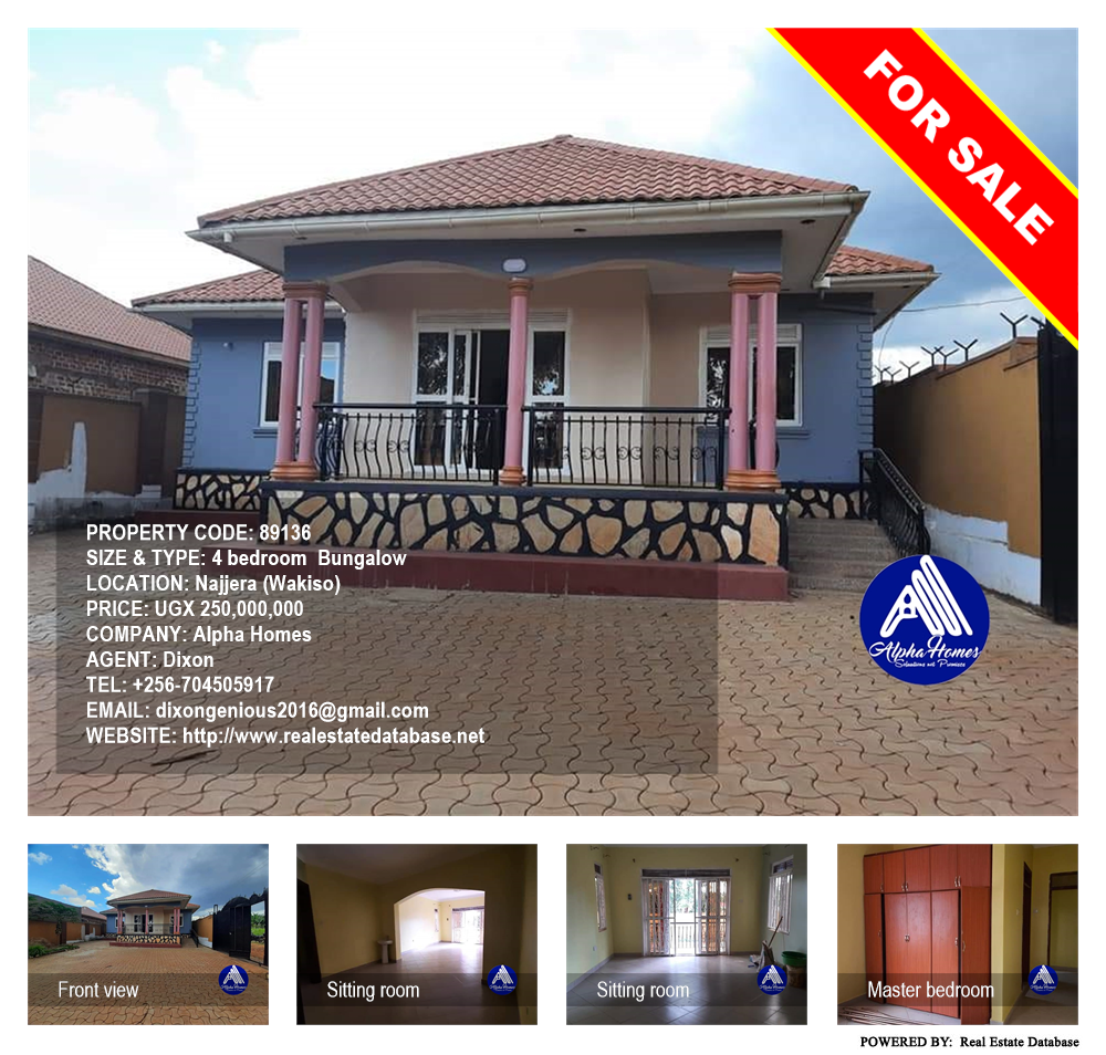 4 bedroom Bungalow  for sale in Najjera Wakiso Uganda, code: 89136