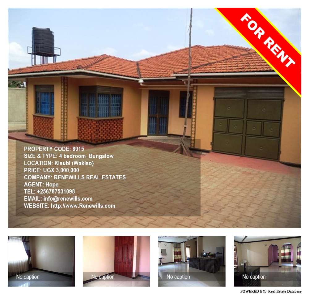 4 bedroom Bungalow  for rent in Kisubi Wakiso Uganda, code: 8915