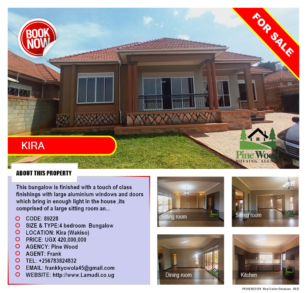 4 bedroom Bungalow  for sale in Kira Wakiso Uganda, code: 89228