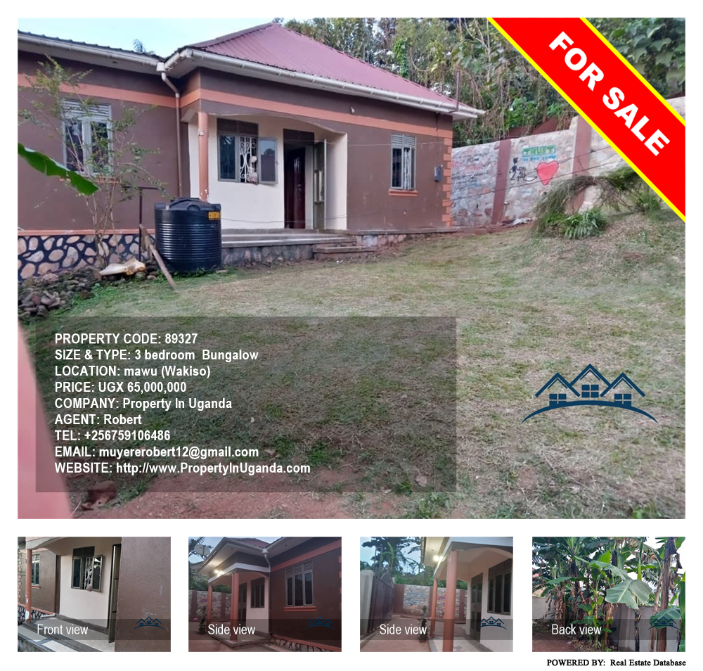 3 bedroom Bungalow  for sale in Mawu Wakiso Uganda, code: 89327