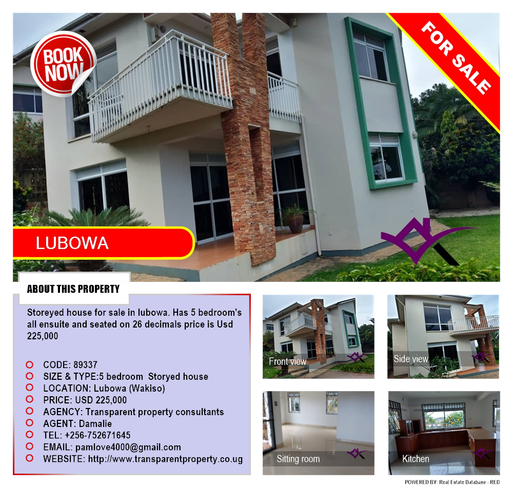 5 bedroom Storeyed house  for sale in Lubowa Wakiso Uganda, code: 89337