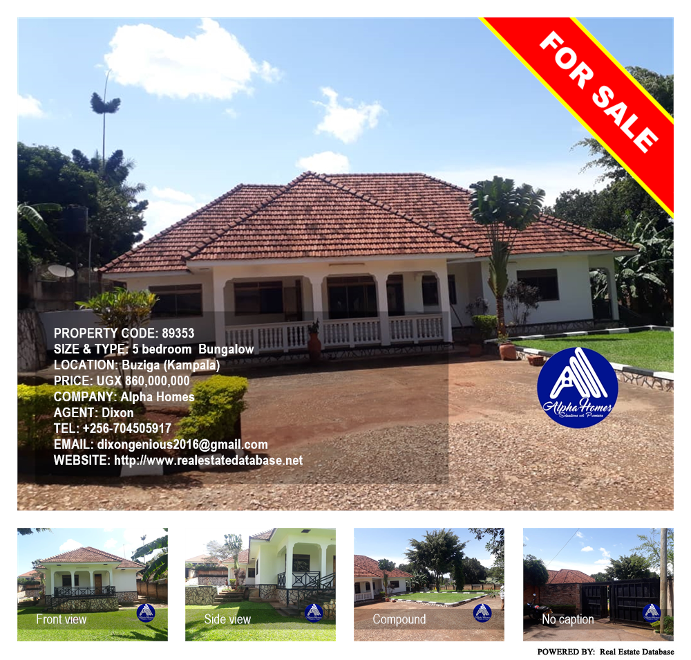 5 bedroom Bungalow  for sale in Buziga Kampala Uganda, code: 89353