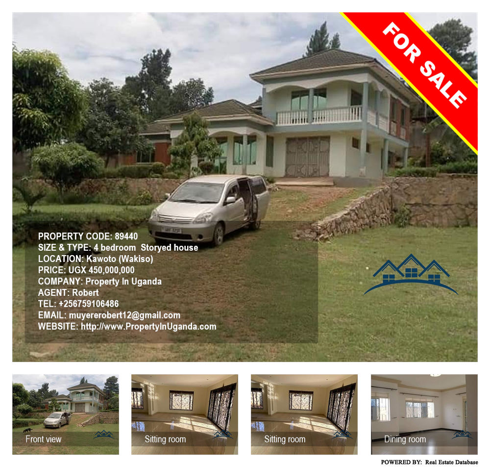 4 bedroom Storeyed house  for sale in Kawoto Wakiso Uganda, code: 89440