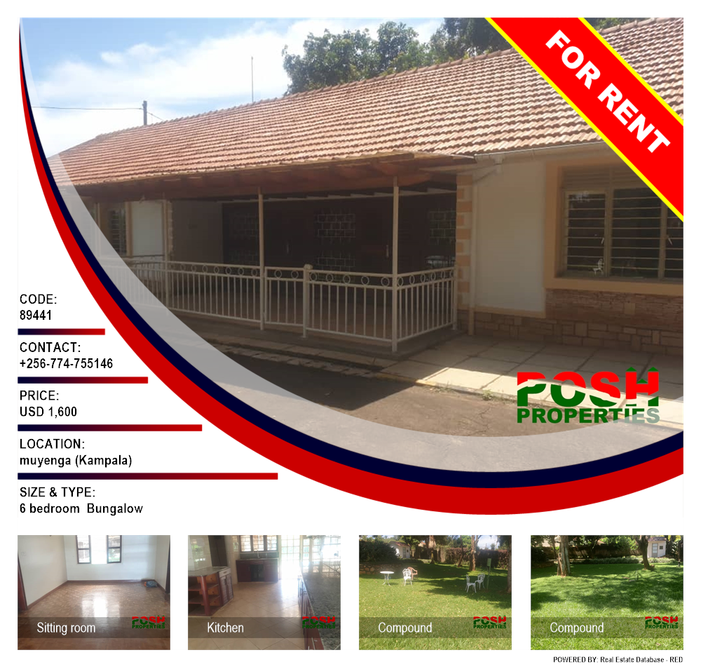 6 bedroom Bungalow  for rent in Muyenga Kampala Uganda, code: 89441