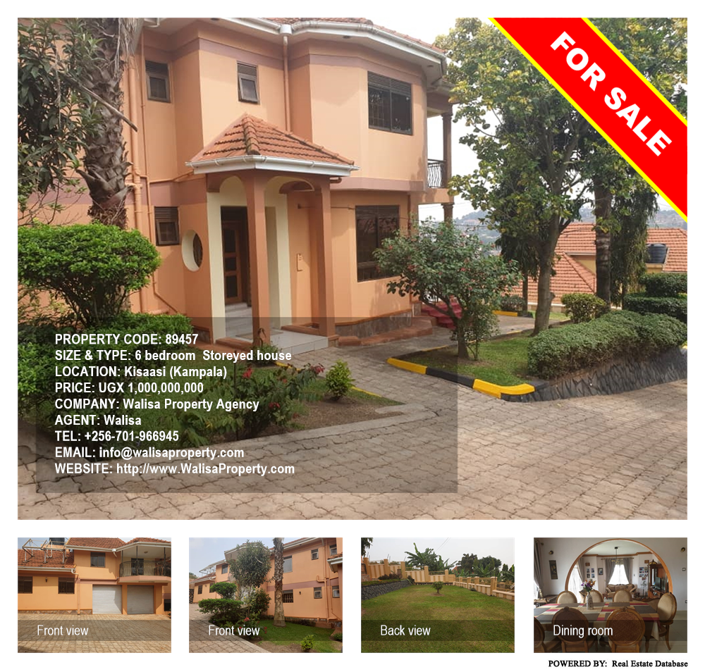 6 bedroom Storeyed house  for sale in Kisaasi Kampala Uganda, code: 89457
