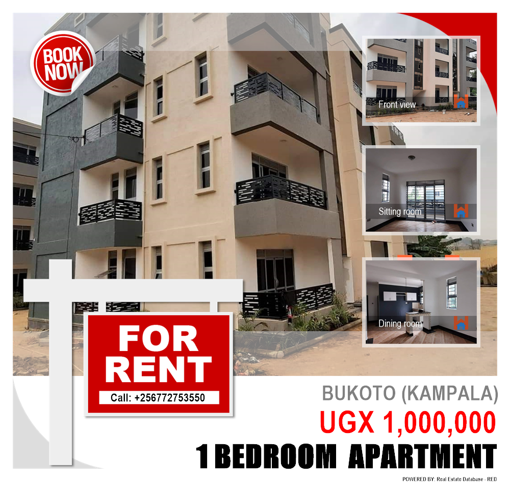 1 bedroom Apartment  for rent in Bukoto Kampala Uganda, code: 89591