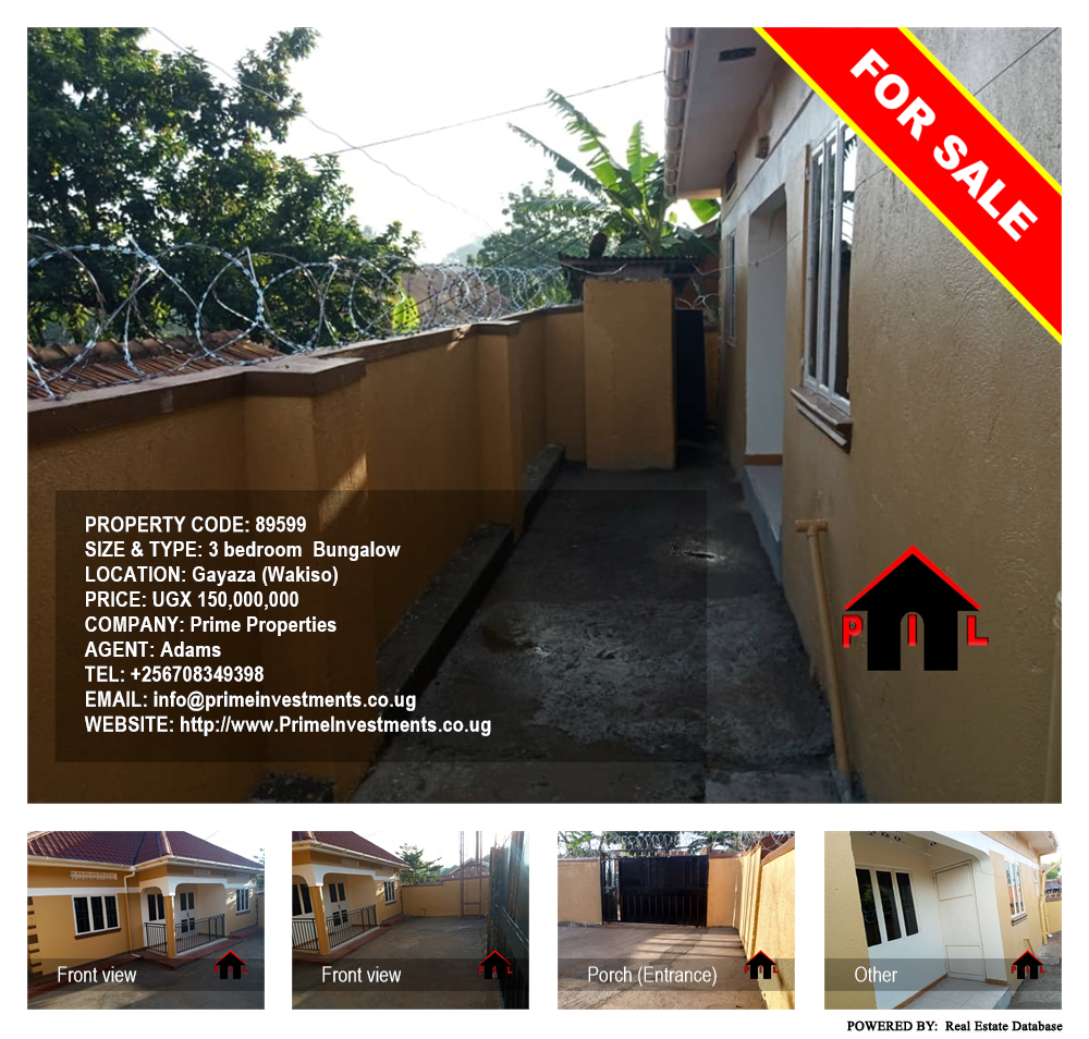 3 bedroom Bungalow  for sale in Gayaza Wakiso Uganda, code: 89599