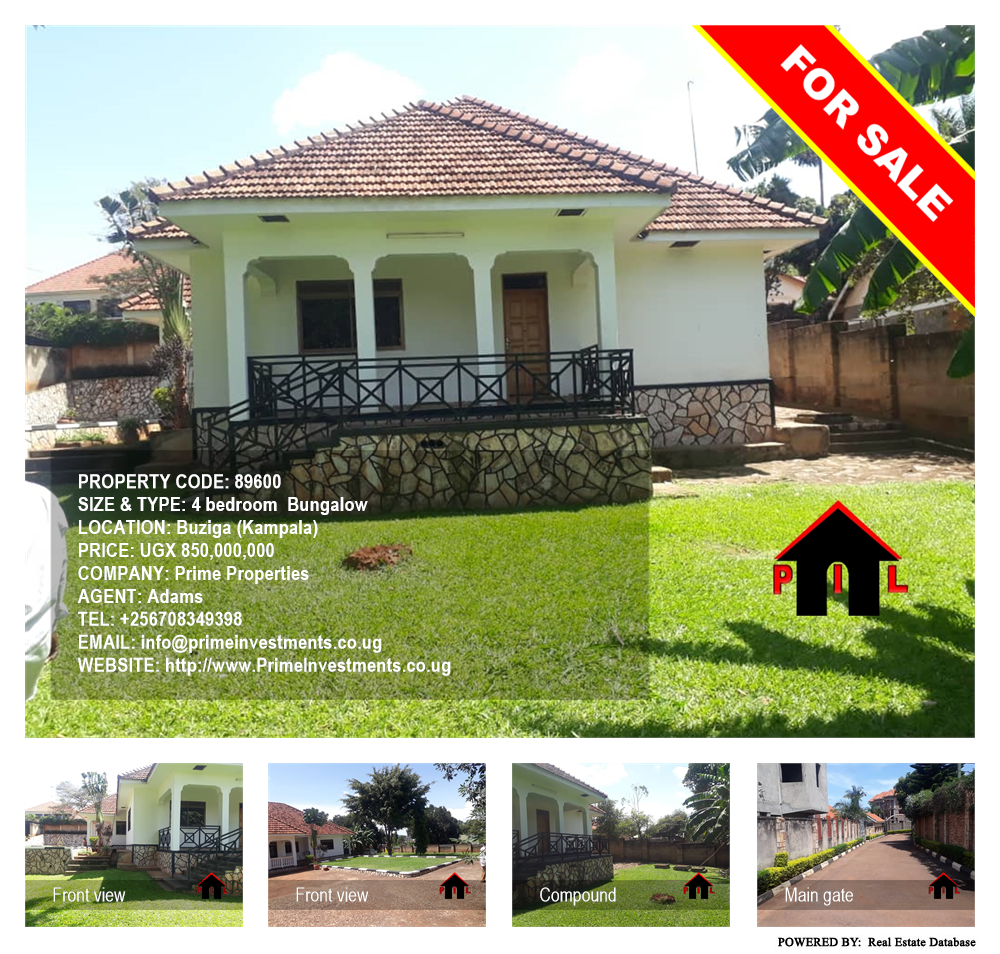 4 bedroom Bungalow  for sale in Buziga Kampala Uganda, code: 89600