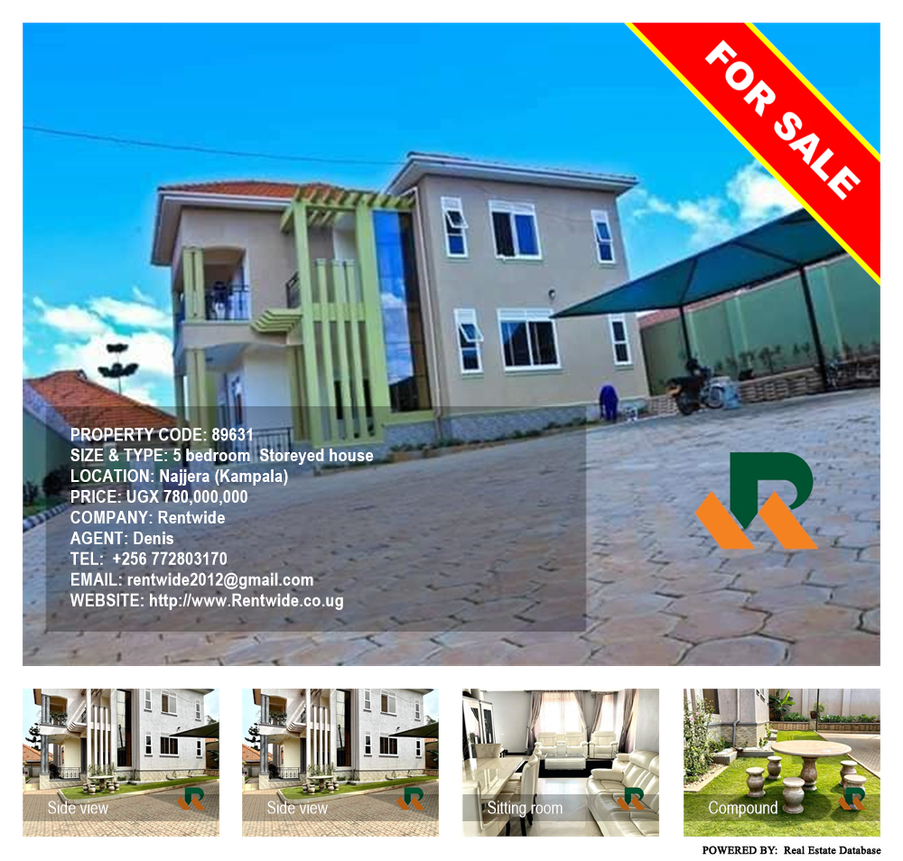 5 bedroom Storeyed house  for sale in Najjera Kampala Uganda, code: 89631