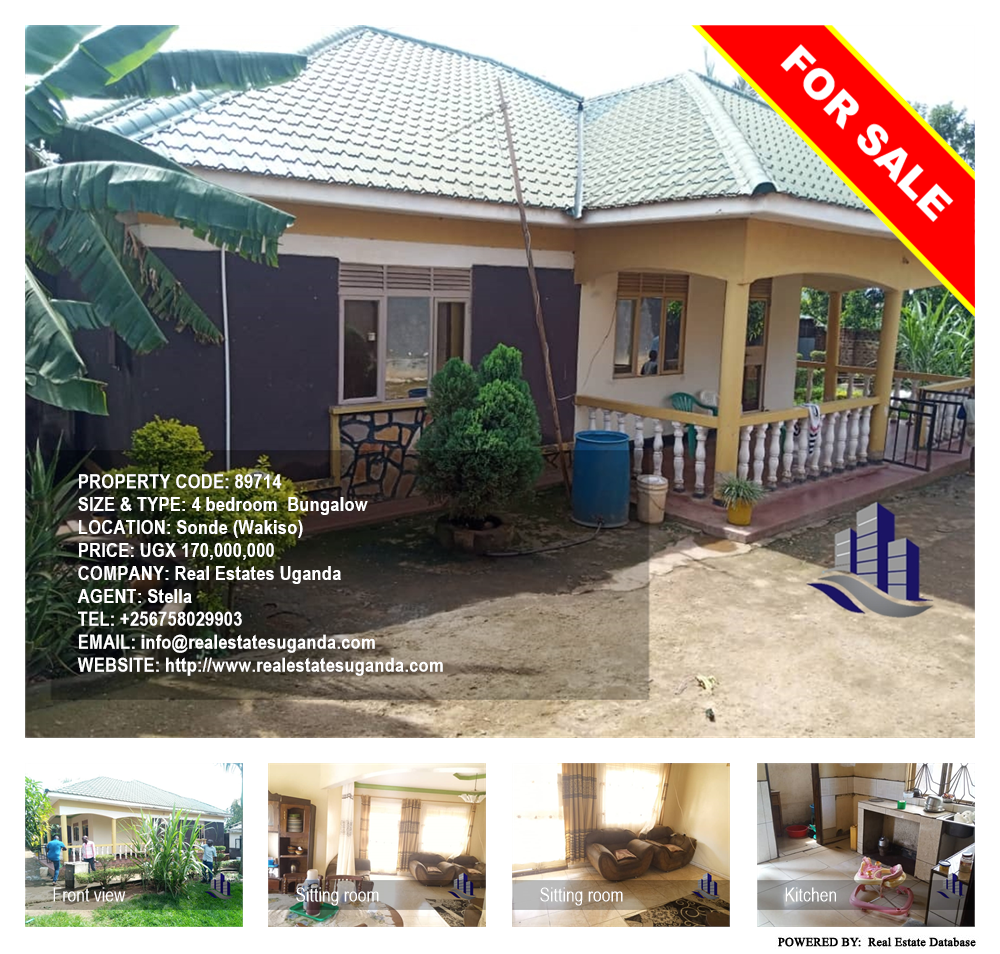 4 bedroom Bungalow  for sale in Sonde Wakiso Uganda, code: 89714