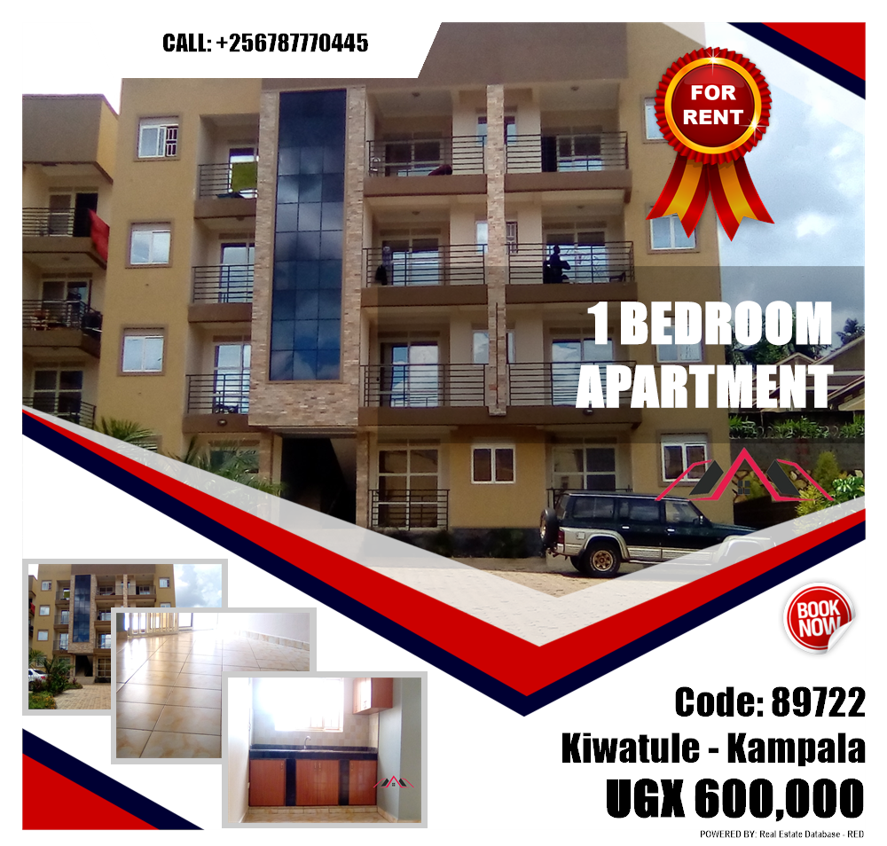 1 bedroom Apartment  for rent in Kiwaatule Kampala Uganda, code: 89722