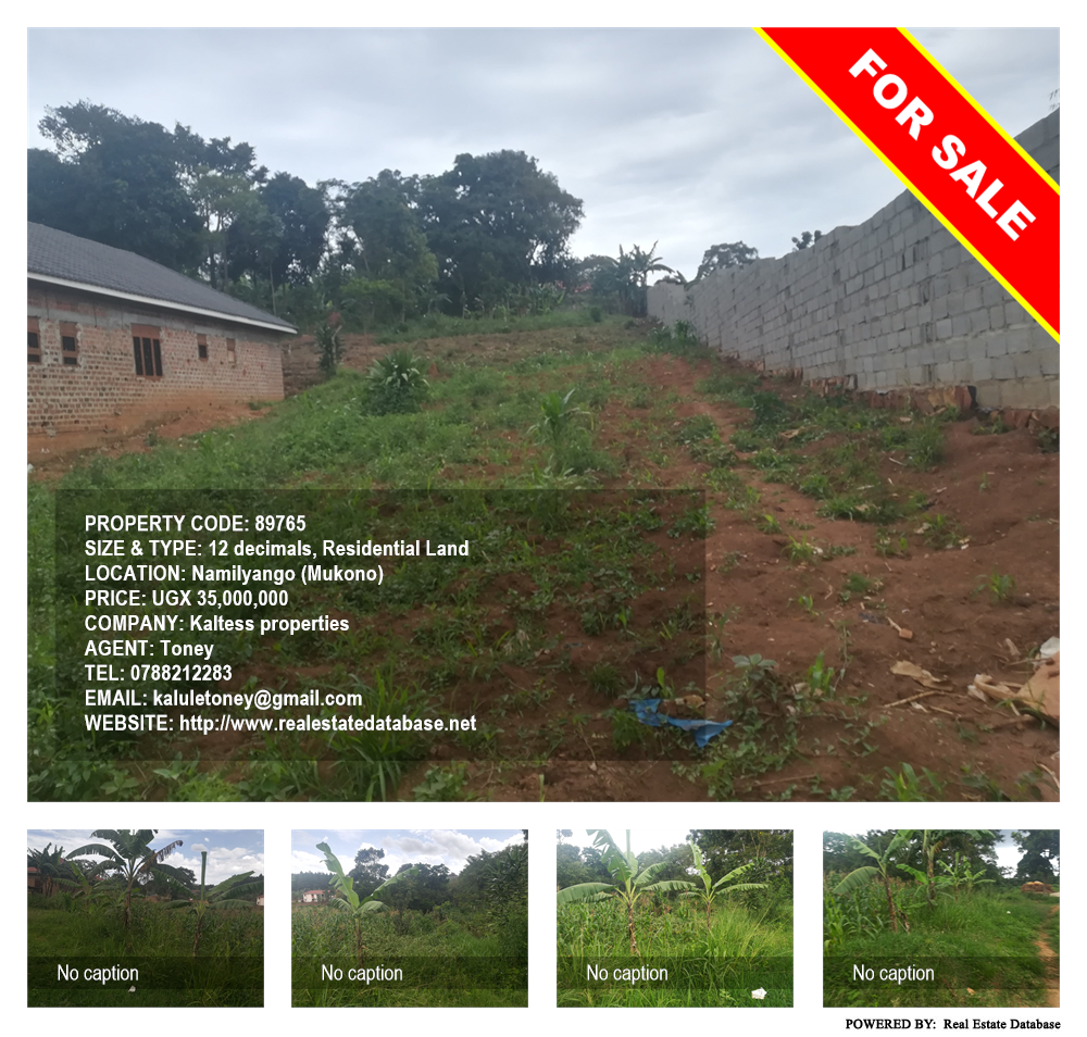 Residential Land  for sale in Namilyango Mukono Uganda, code: 89765