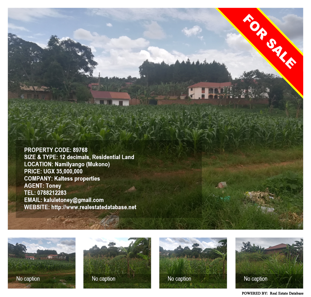 Residential Land  for sale in Namilyango Mukono Uganda, code: 89768