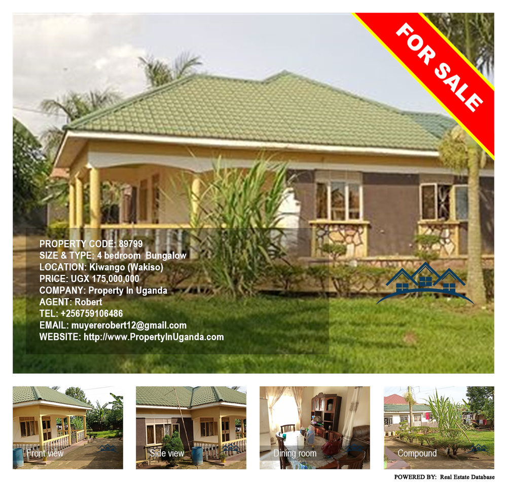 4 bedroom Bungalow  for sale in Kiwango Wakiso Uganda, code: 89799