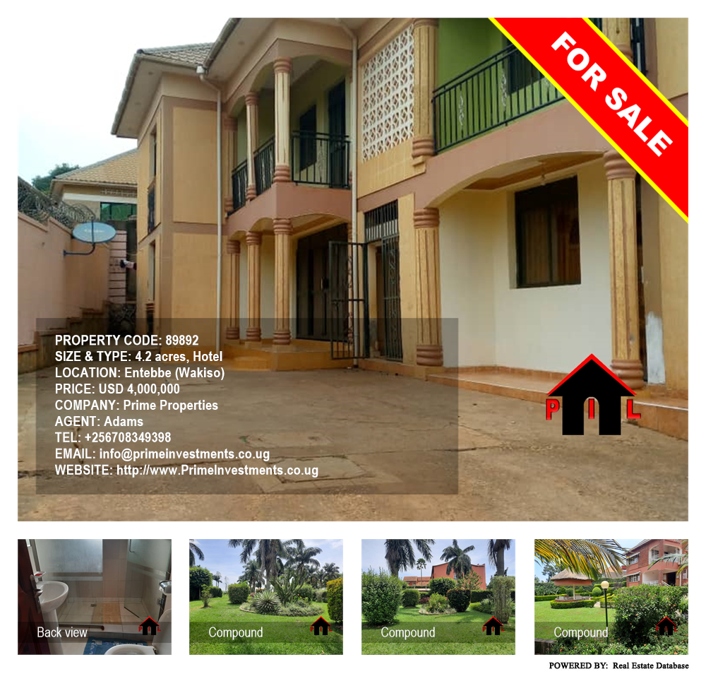 Hotel  for sale in Entebbe Wakiso Uganda, code: 89892