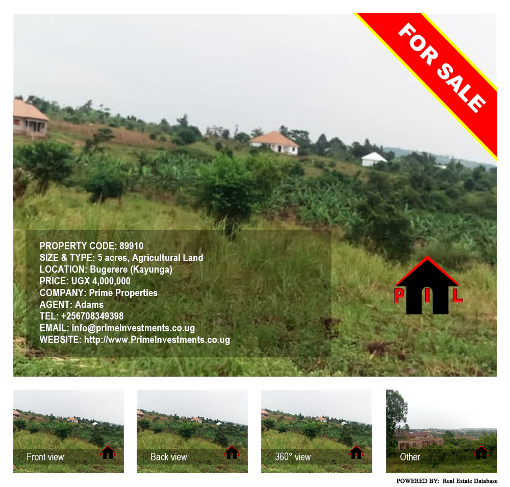 Agricultural Land  for sale in Bugerere Kayunga Uganda, code: 89910