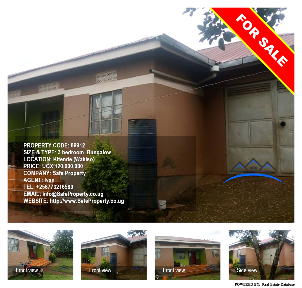 3 bedroom Bungalow  for sale in Kitende Wakiso Uganda, code: 89912