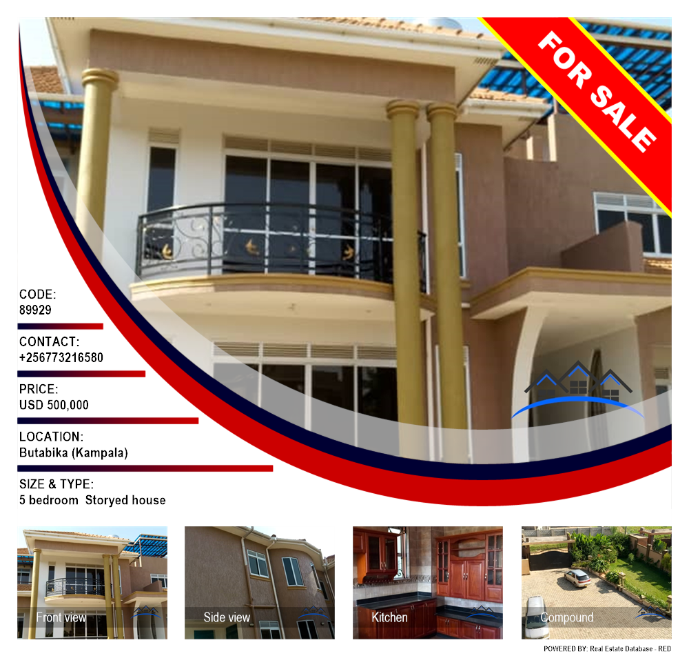 5 bedroom Storeyed house  for sale in Butabika Kampala Uganda, code: 89929
