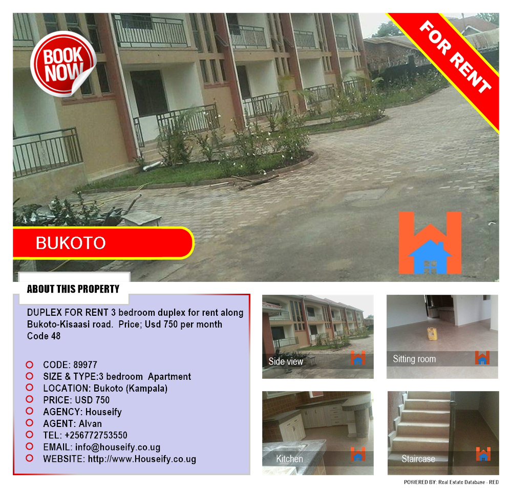 3 bedroom Apartment  for rent in Bukoto Kampala Uganda, code: 89977
