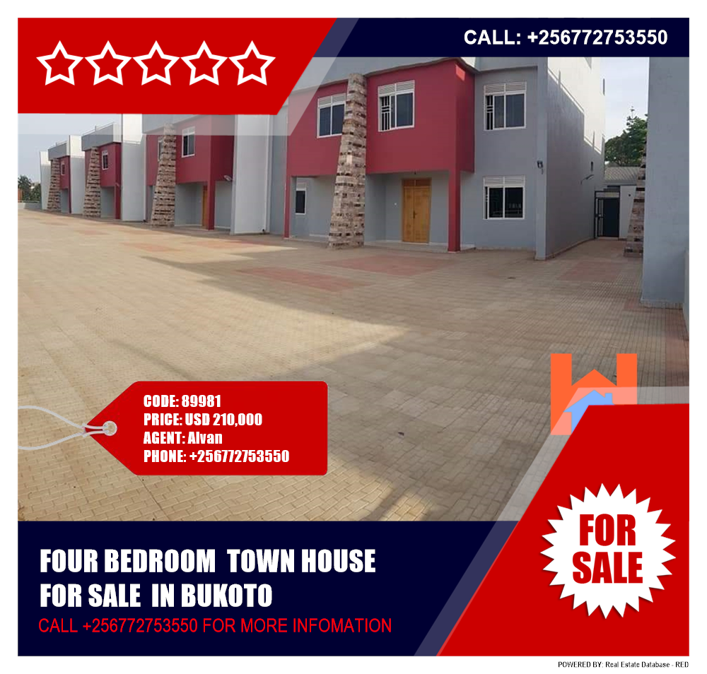 4 bedroom Town House  for sale in Bukoto Kampala Uganda, code: 89981