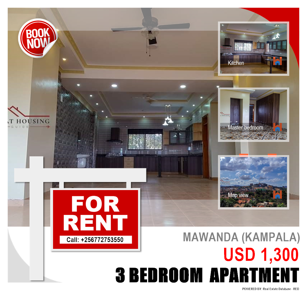 3 bedroom Apartment  for rent in Kamwokya Kampala Uganda, code: 89987