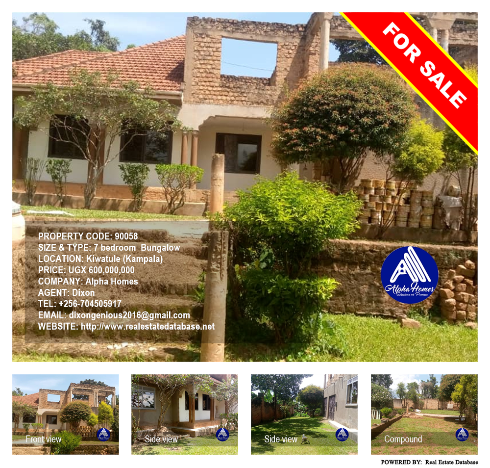 7 bedroom Bungalow  for sale in Kiwaatule Kampala Uganda, code: 90058