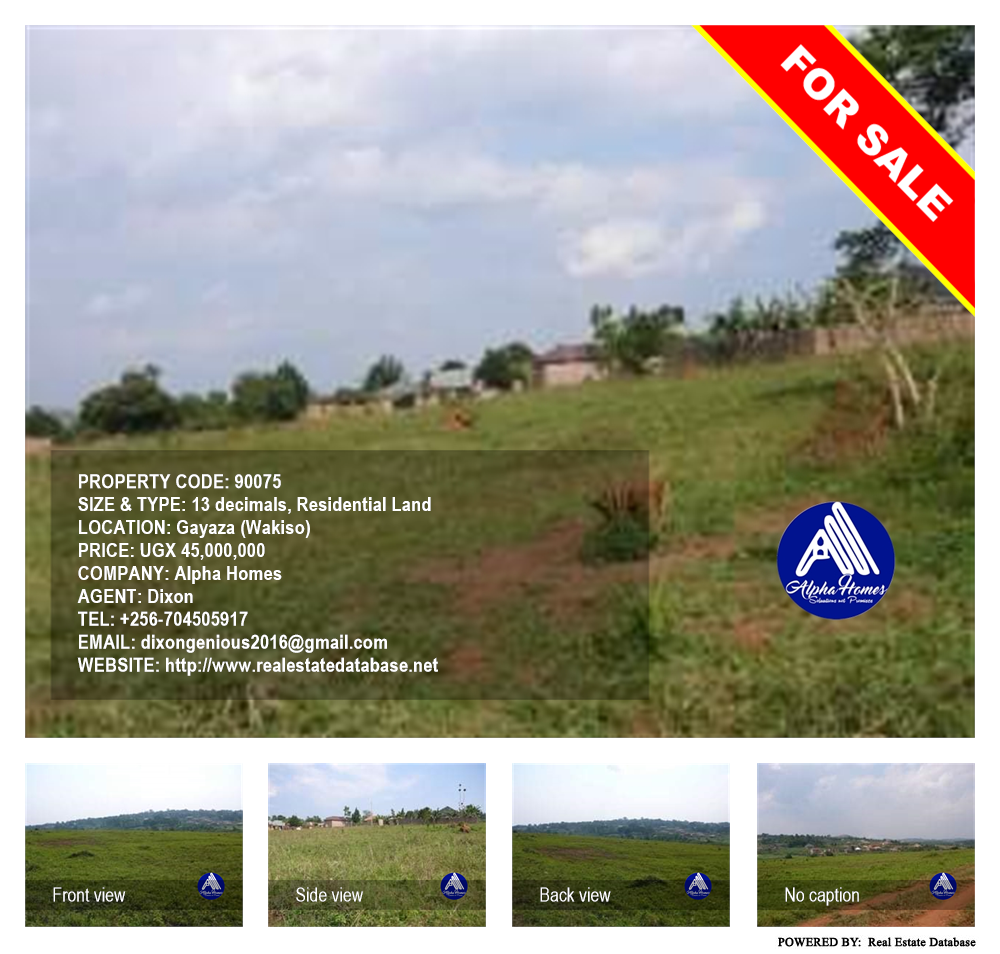 Residential Land  for sale in Gayaza Wakiso Uganda, code: 90075