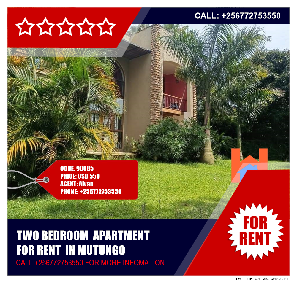 2 bedroom Apartment  for rent in Mutungo Kampala Uganda, code: 90085