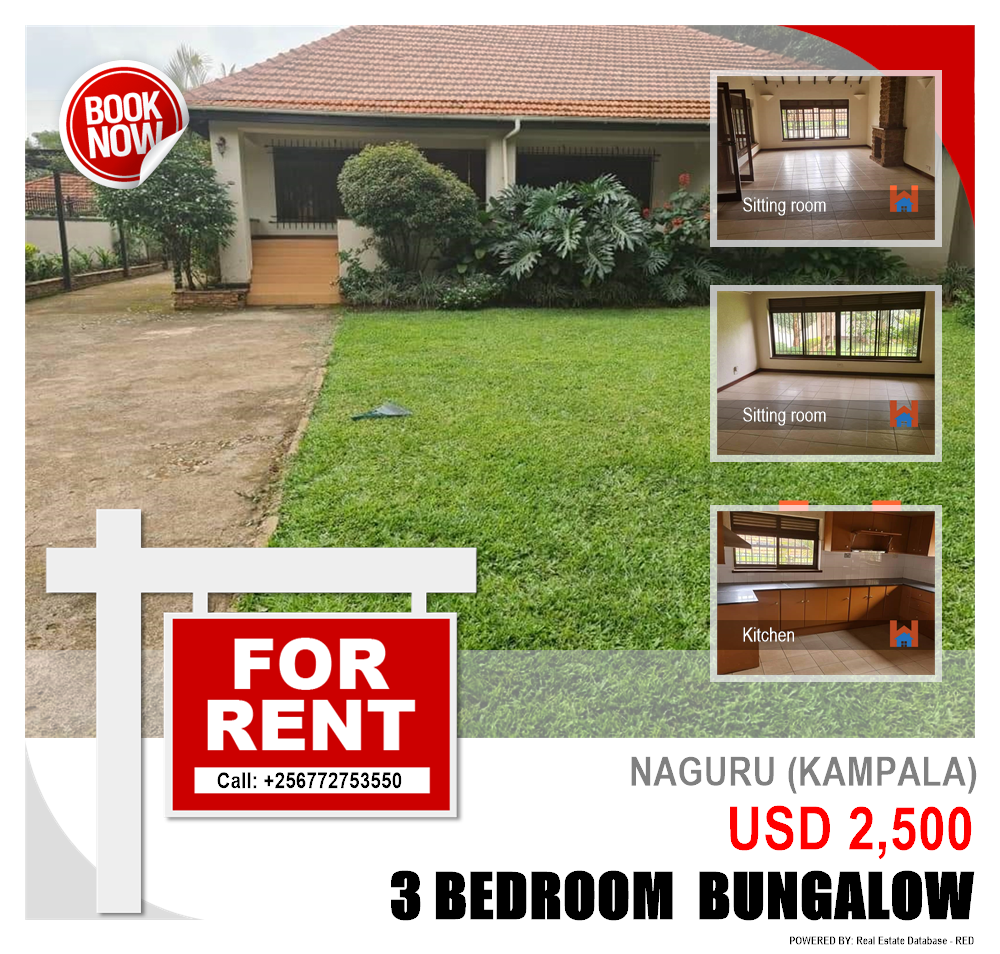3 bedroom Bungalow  for rent in Naguru Kampala Uganda, code: 90174