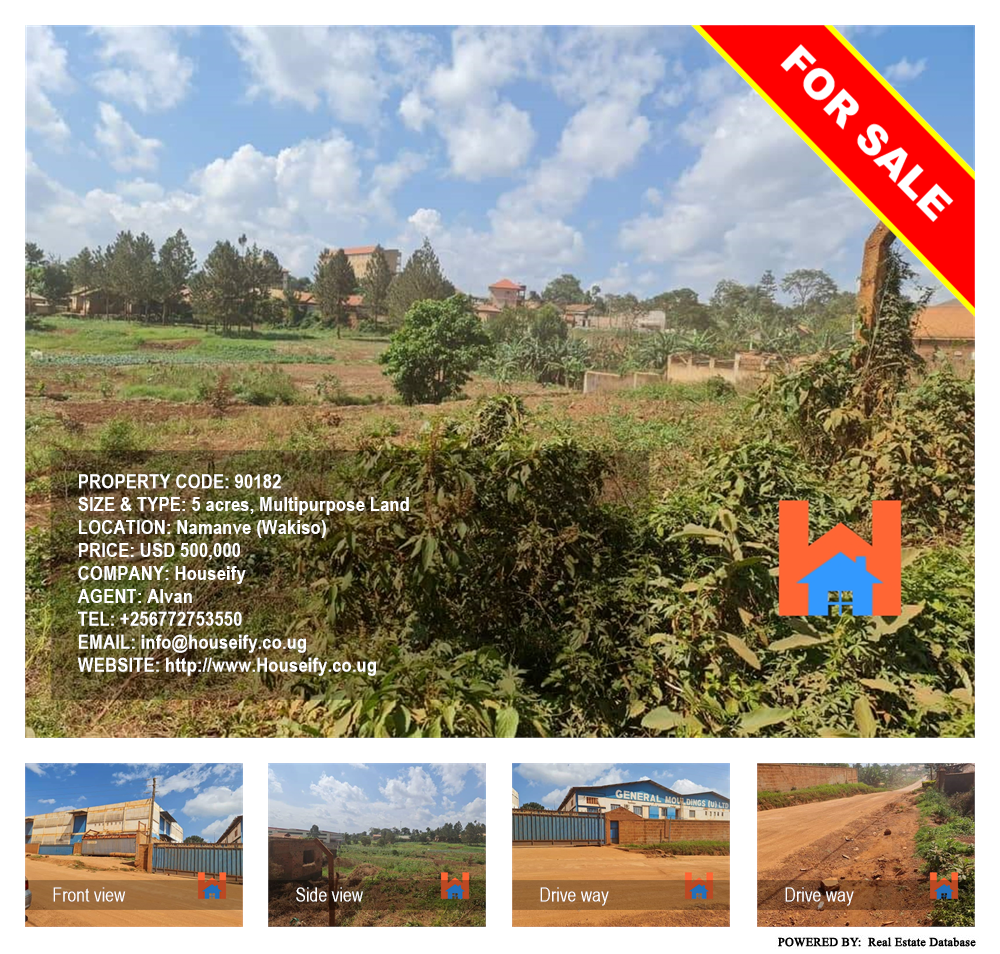 Multipurpose Land  for sale in Namanve Wakiso Uganda, code: 90182